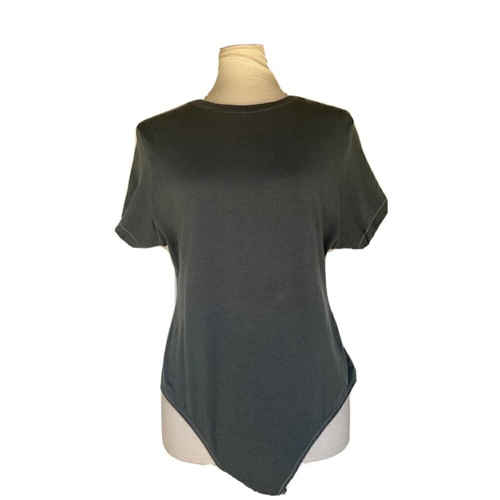 SKIMS Cotton Short Sleeve T-Shirt Bodysuit Deep Sea 3XL - Picture 2 of 5